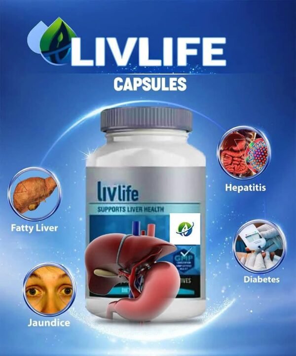 LivLife Capsules for natural liver health and detoxification.